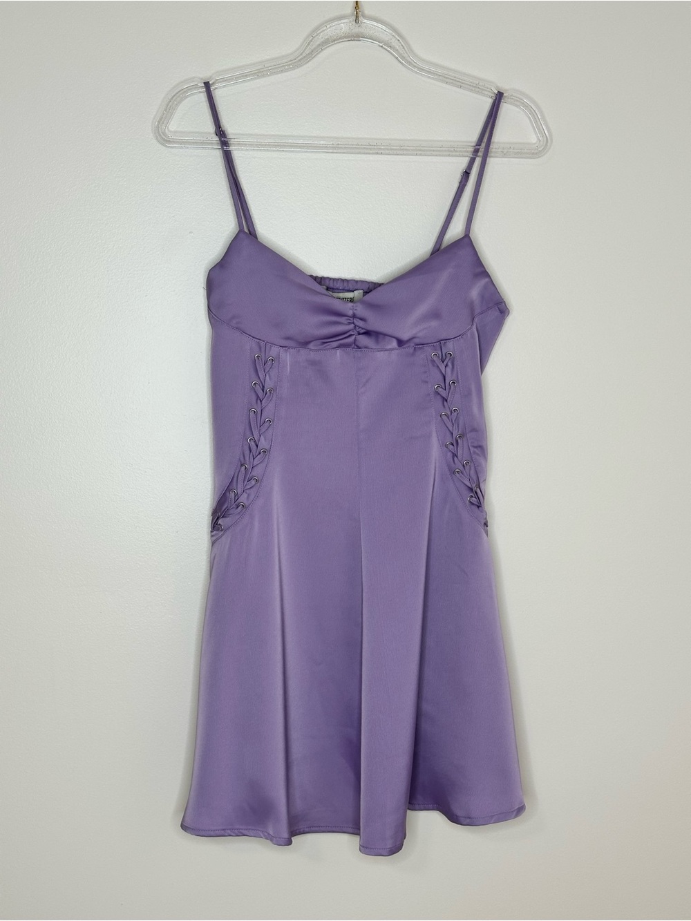 Urban Outfitters Lavender Satin Mini Dress Size SP New With Tags